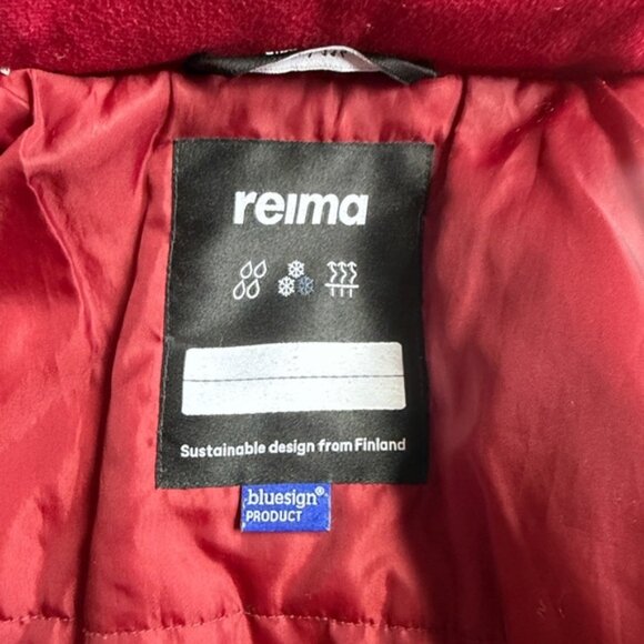 🌈 Reima 🌈 Girls' waterproof hooded jacket Muhvu Jam Red - Picture 10 of 16